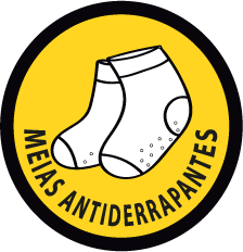 Meias antiderrapantes obrigatórias